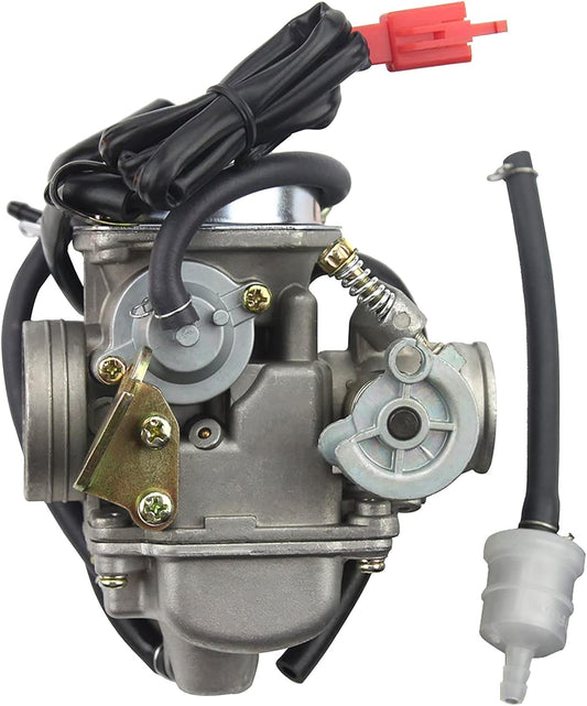 GOOFIT PD24J Carburetor 24mm Carb for 4 Stroke GY6 125cc 150cc ATV Go Karts Motorcycle Scooter Mopeds 152QMJ 157QMJ Engine