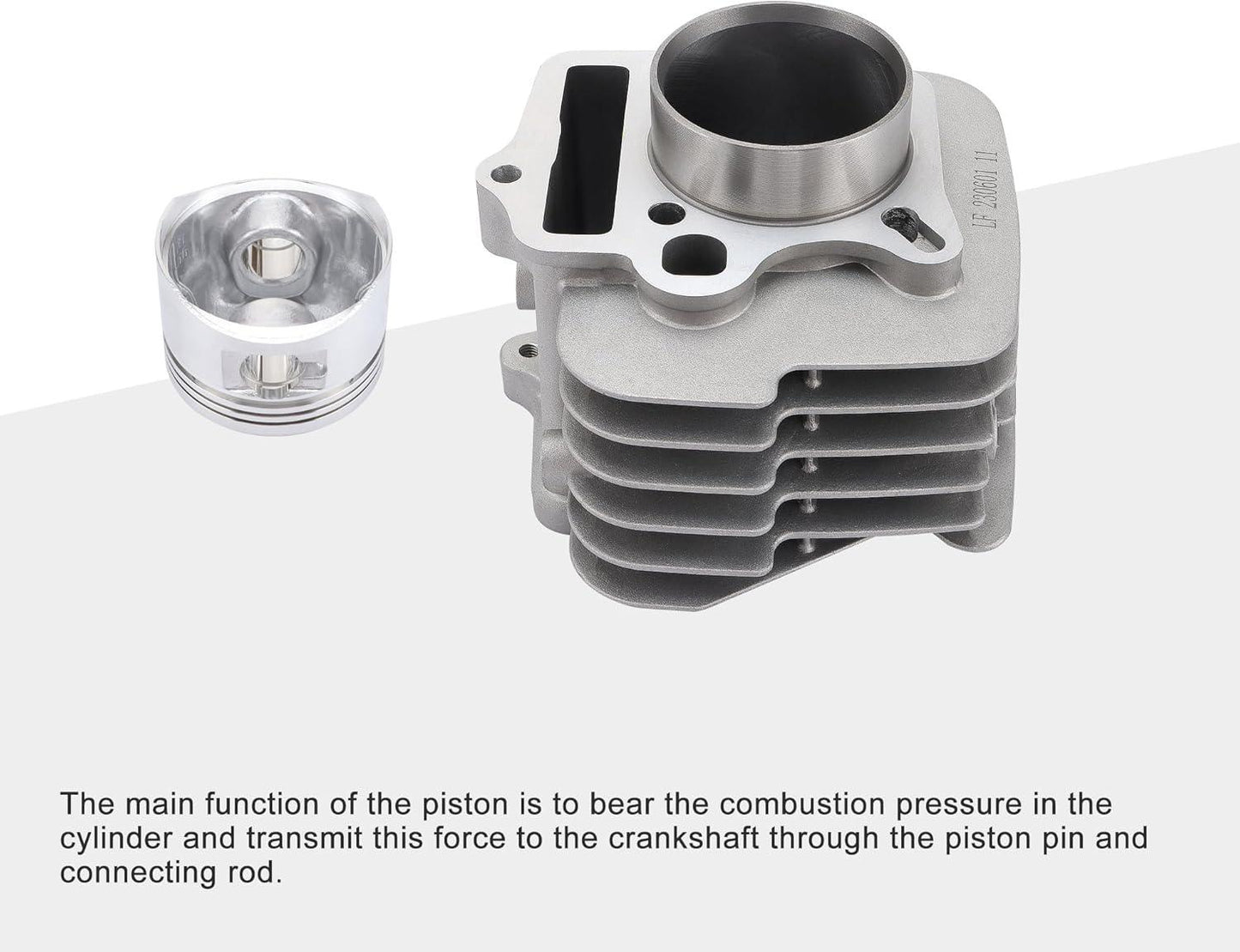 52.4mm Aluminum Cylinder & Piston Kit for Lifan 125cc LF125 Horizontal Engine (14mm Pin) - goofitmoto