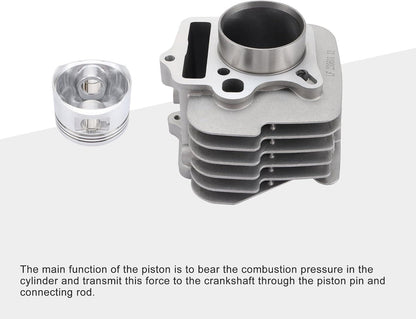 52.4mm Aluminum Cylinder & Piston Kit for Lifan 125cc LF125 Horizontal Engine (14mm Pin) - goofitmoto