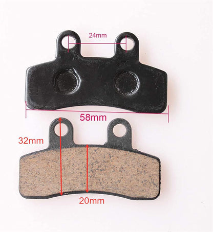 GOOFIT Front Disc Brake Master Cylinder Caliper Assembly With Disc Brake Pad Shoe Set Replacement for Chinese 50cc 70cc 90cc 110cc 125cc Dirt Bike Pit Bike