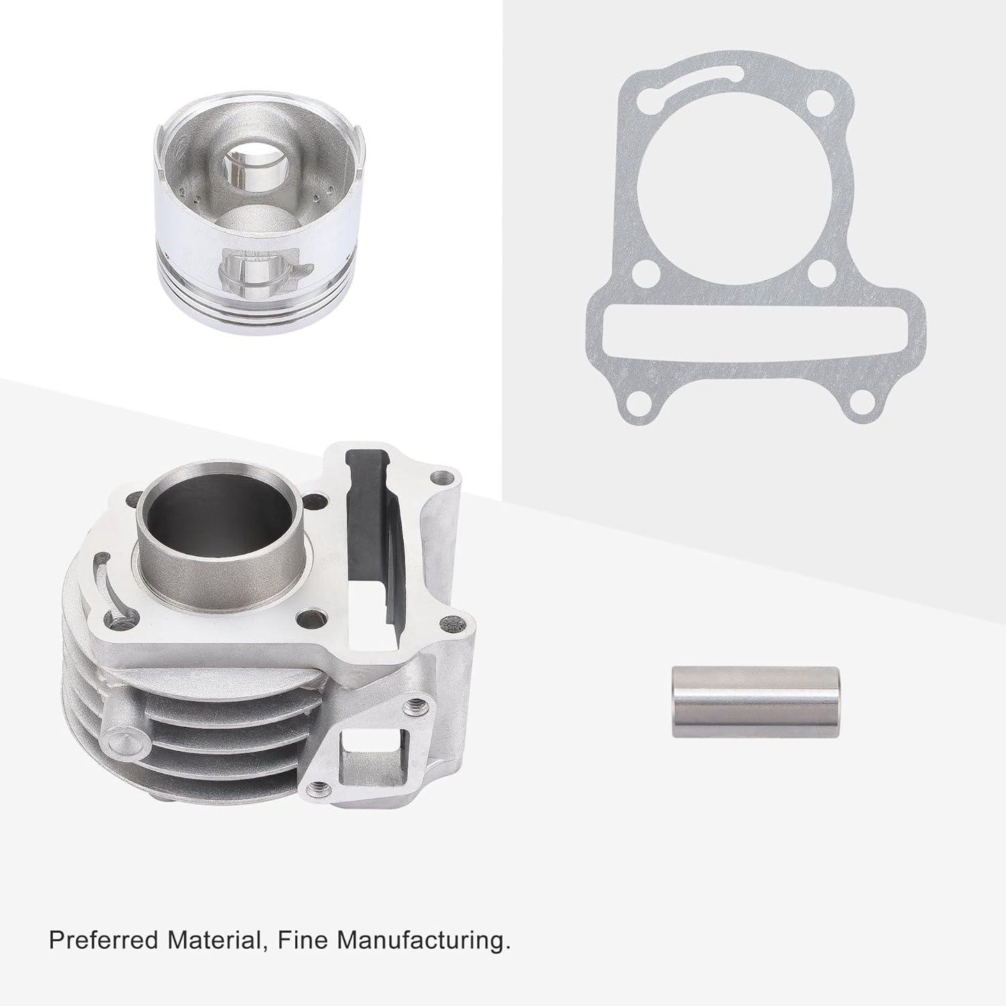 39mm Cylinder Rebuild Kit for GY6 49cc 50cc 4-Stroke Scooter ATV Moped Engine - goofitmoto