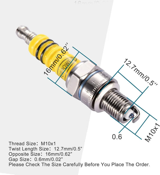 Racing A7TC Spark Plug Replacement for 50cc–150cc Pit Bike, ATV, Scooter & Go Kart - goofitmoto