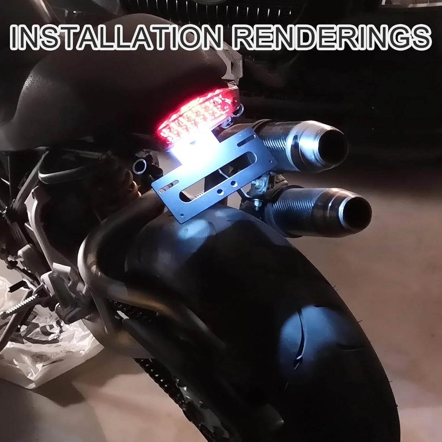 Universal Motorcycle LED Rear Tail Brake Light for Scooter & ATV - goofitmoto
