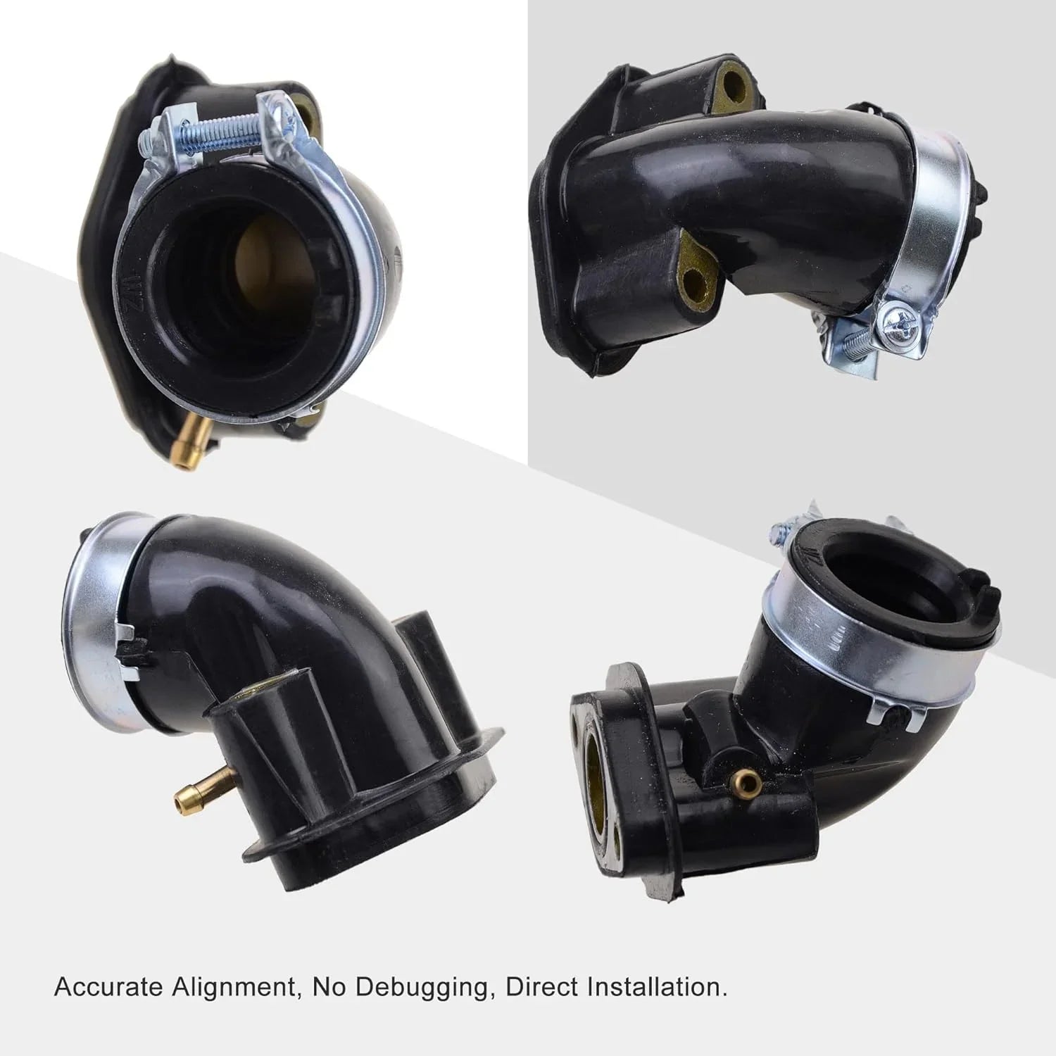 90 Degree Intake Manifold Pipe Kit with Gaskets & Fuel Filter for 50cc-125cc ATV - goofitmoto