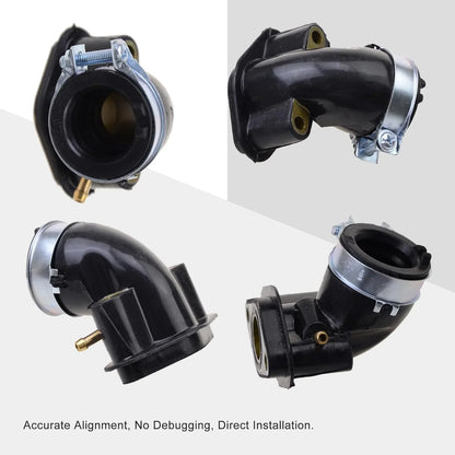 90 Degree Intake Manifold Pipe Kit with Gaskets & Fuel Filter for 50cc-125cc ATV - goofitmoto