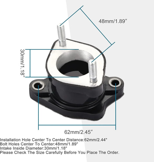 30mm Intake Manifold Pipe for CG200 CG250 Vertical Engine ATV Dirt Bike Go Kart - goofitmoto