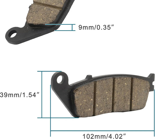 Brake Pad for CM Opening 102 × 39.2 × 9mm - goofitmoto