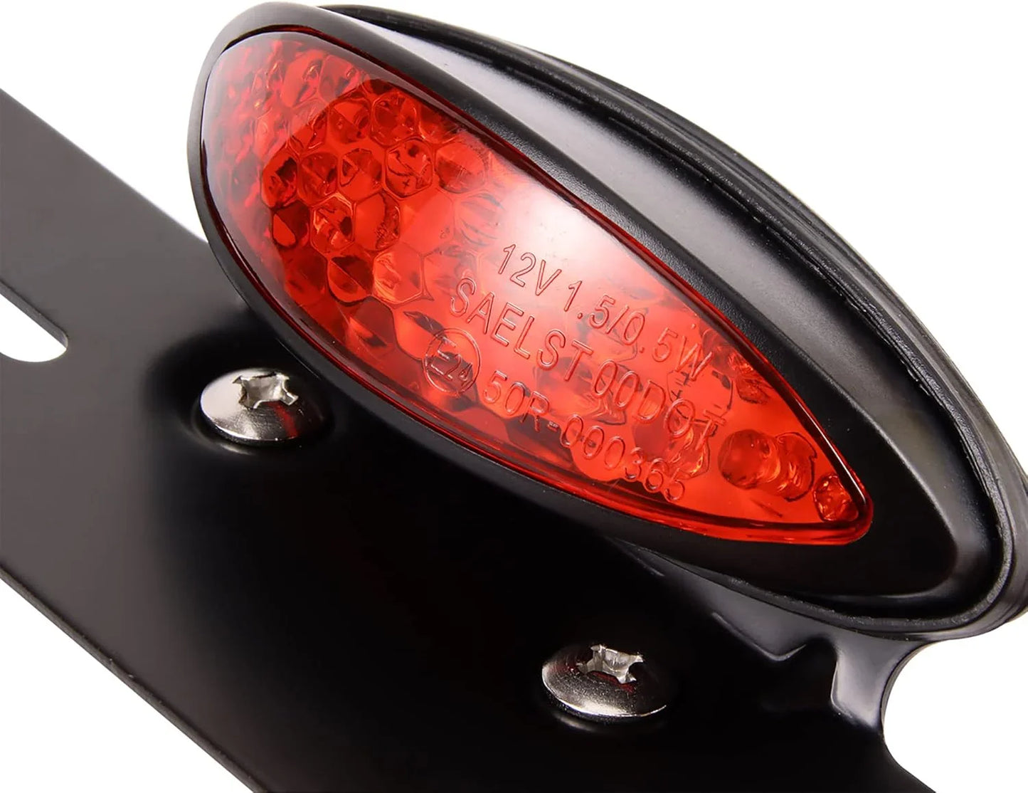 Motorcycle LED Tail Brake Light with License Plate Lamp for Cafe Racer & Bobber - goofitmoto