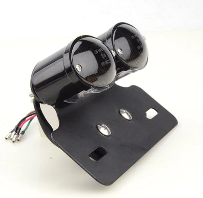 Universal Chrome Motorcycle Rear Tail Brake Light with Turn Signals 12V - goofitmoto