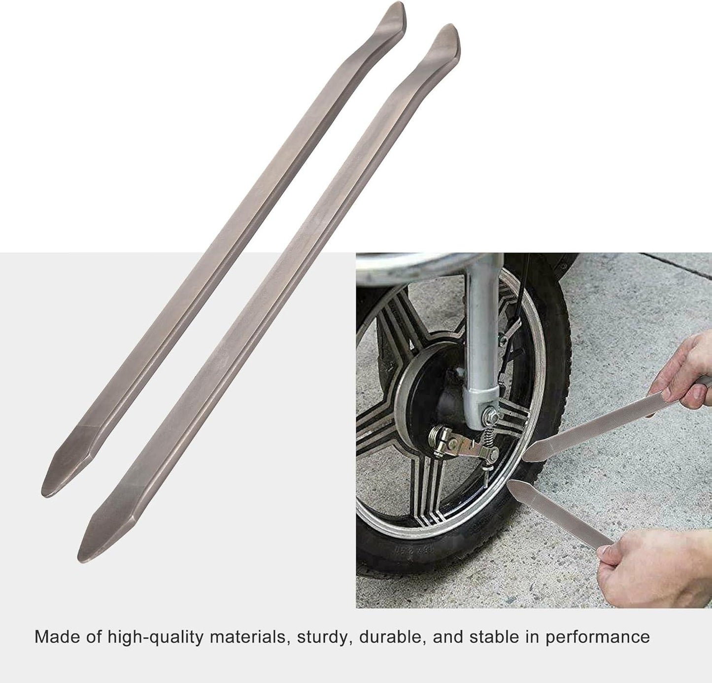 12" Heavy Duty Tire Crowbar Spoons (1 Pair) - Professional Repair Tool for ATV & Motorcycle - goofitmoto
