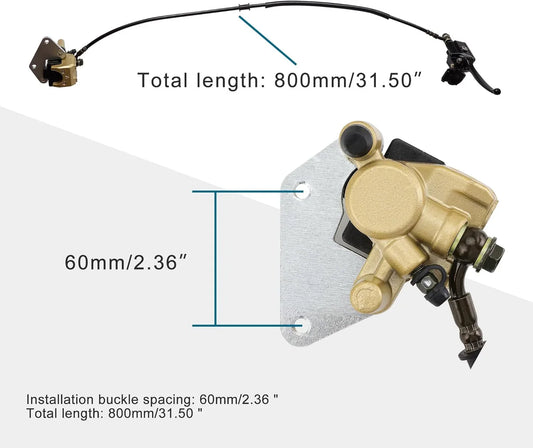 Front Hydraulic Brake Assembly with 800mm Hose for 50cc-125cc ATV & Dirt Bike - goofitmoto