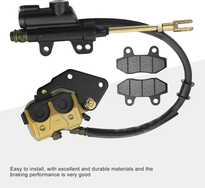 Rear Hydraulic Foot Brake Assembly with Extra Pads for 50cc-125cc ATV & Dirt Bike - goofitmoto