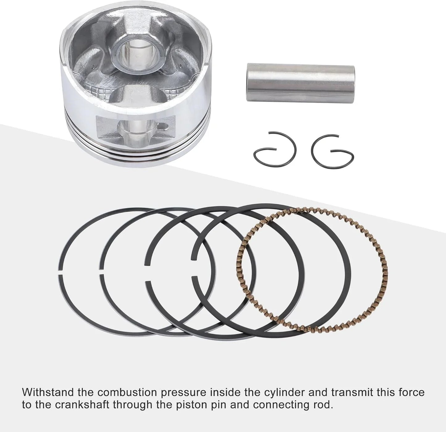 57.4mm Piston Ring Assembly Kit for GY6 150cc 157QMJ Engine - goofitmoto