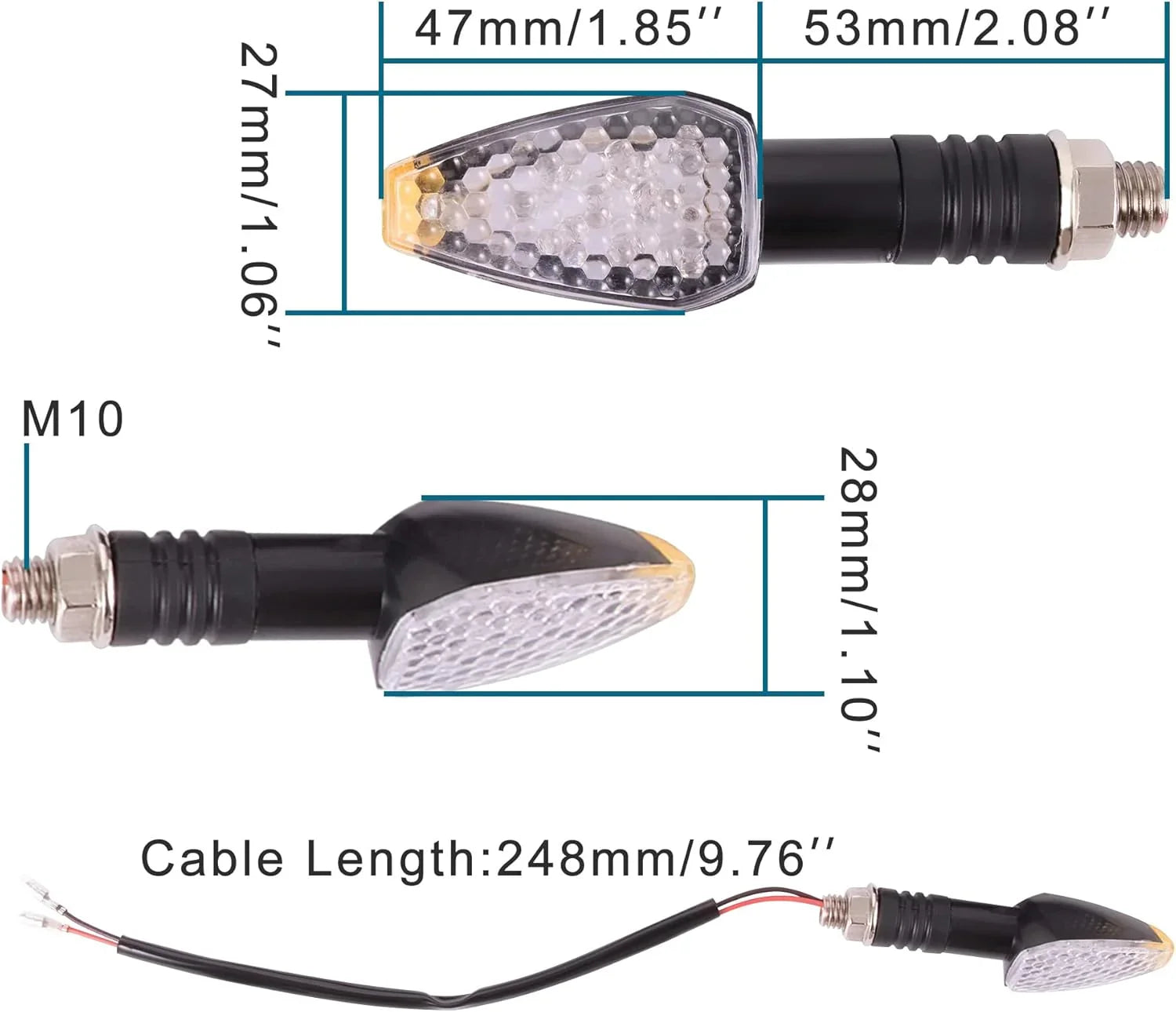Universal Motorcycle LED Turn Signal Indicator 12V (2 Pack) - goofitmoto