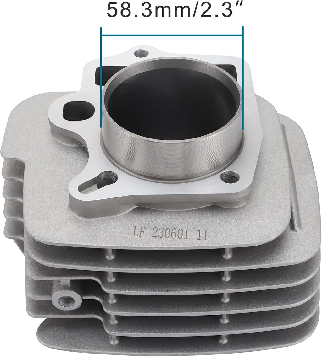 GOOFIT 52.4mm Engine Aluminum Cylinder Big Bore with Piston Kit and Gaskets Replacement for Lifan 125cc LF125 Horizontal Engines Dirt Pit Bike ATV