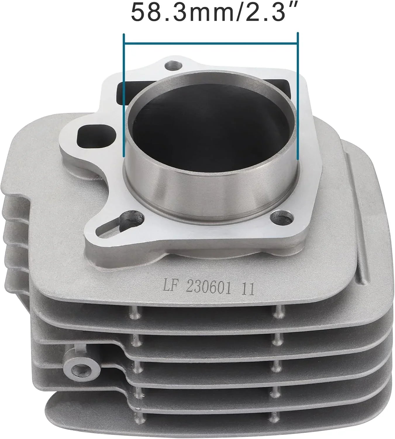 52.4mm Aluminum Cylinder & Piston Kit for Lifan 125cc LF125 Horizontal Engine (14mm Pin) - goofitmoto