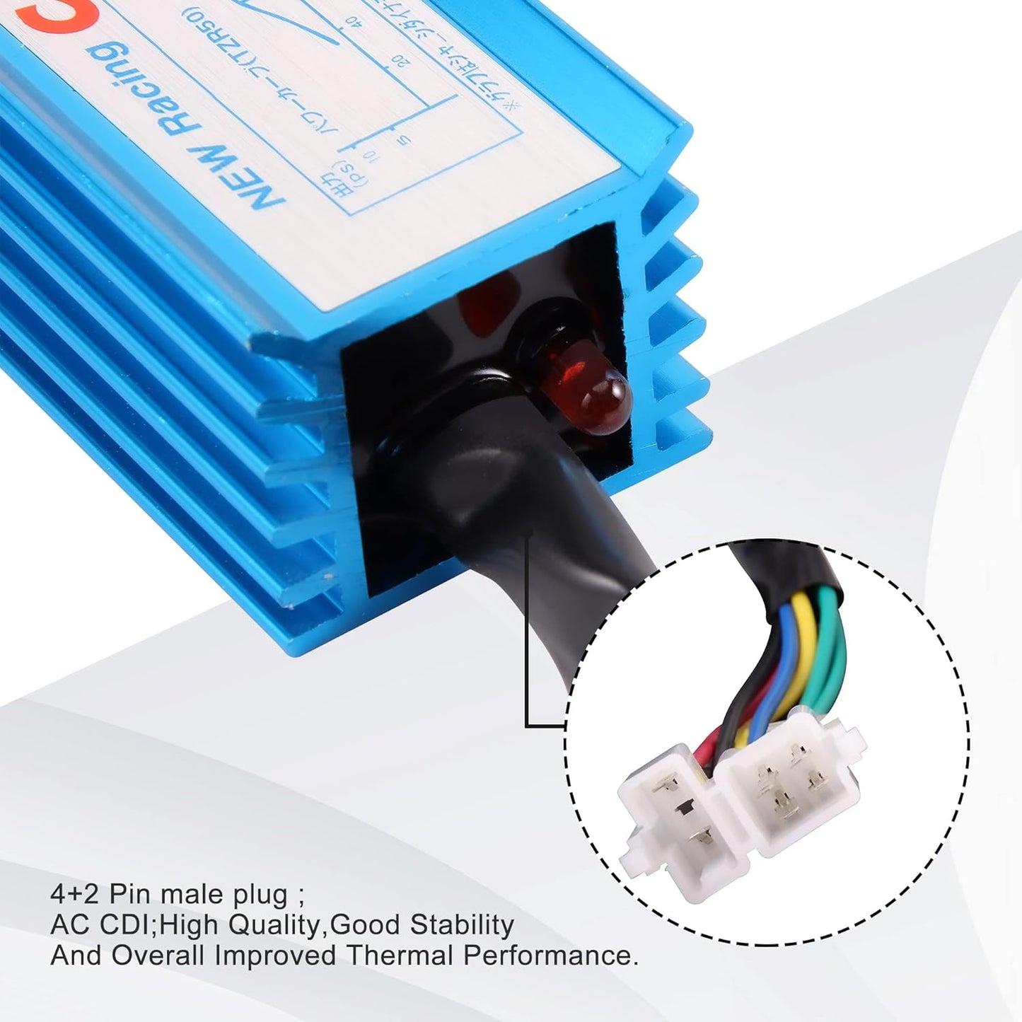 GOOFIT AC 6 Pin Racing CDI Box for CG 125cc 150c 200c 250cc Vertical Engine ATV Dirt Bike Go Kart Scooter Motorcycle