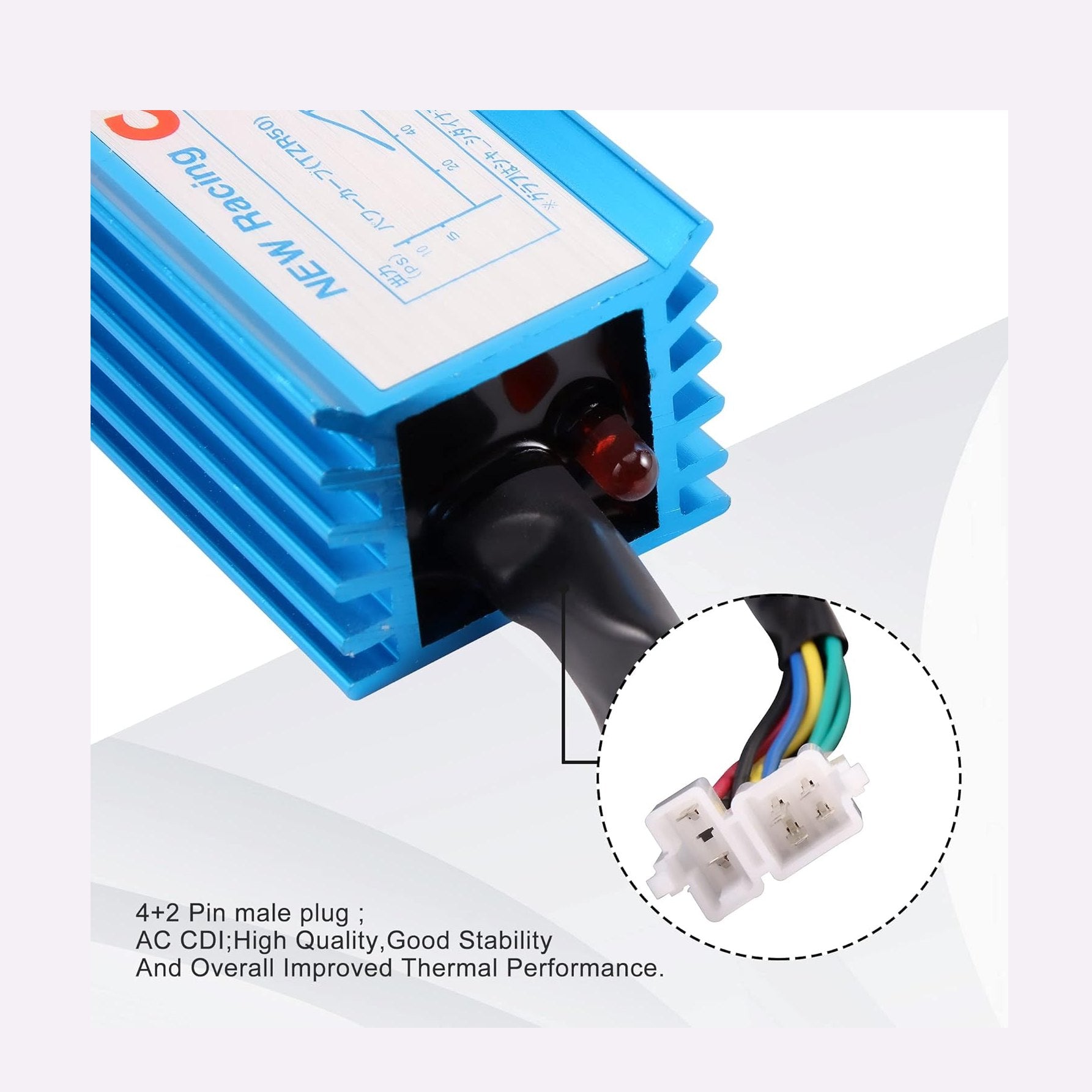 GOOFIT AC 6 Pin Racing CDI Box for CG 125cc 150c 200c 250cc Vertical Engine ATV Dirt Bike Go Kart Scooter Motorcycle