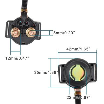 GOOFIT 2 Pin Starter Solenoid Relay Replacement for 50cc 70cc 90cc 110cc 125cc Taotao Kazuma Sunl ATV Dirt Bike Pocket Bike Go Kart
