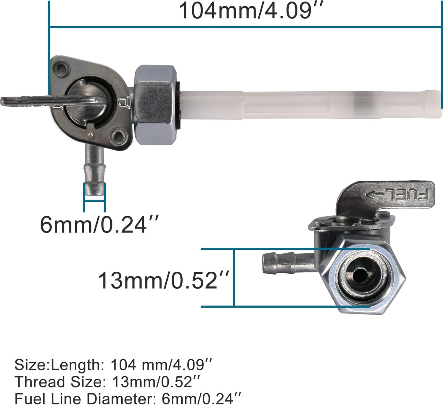 GOOFIT Fuel Within Teeth Fuel Petcock Switch for 50cc 70cc 90cc 110cc 125cc 150cc 200cc 250cc ATV Dirt Bike Go Kart Pit Bike 4 Wheeler Quad Bikes