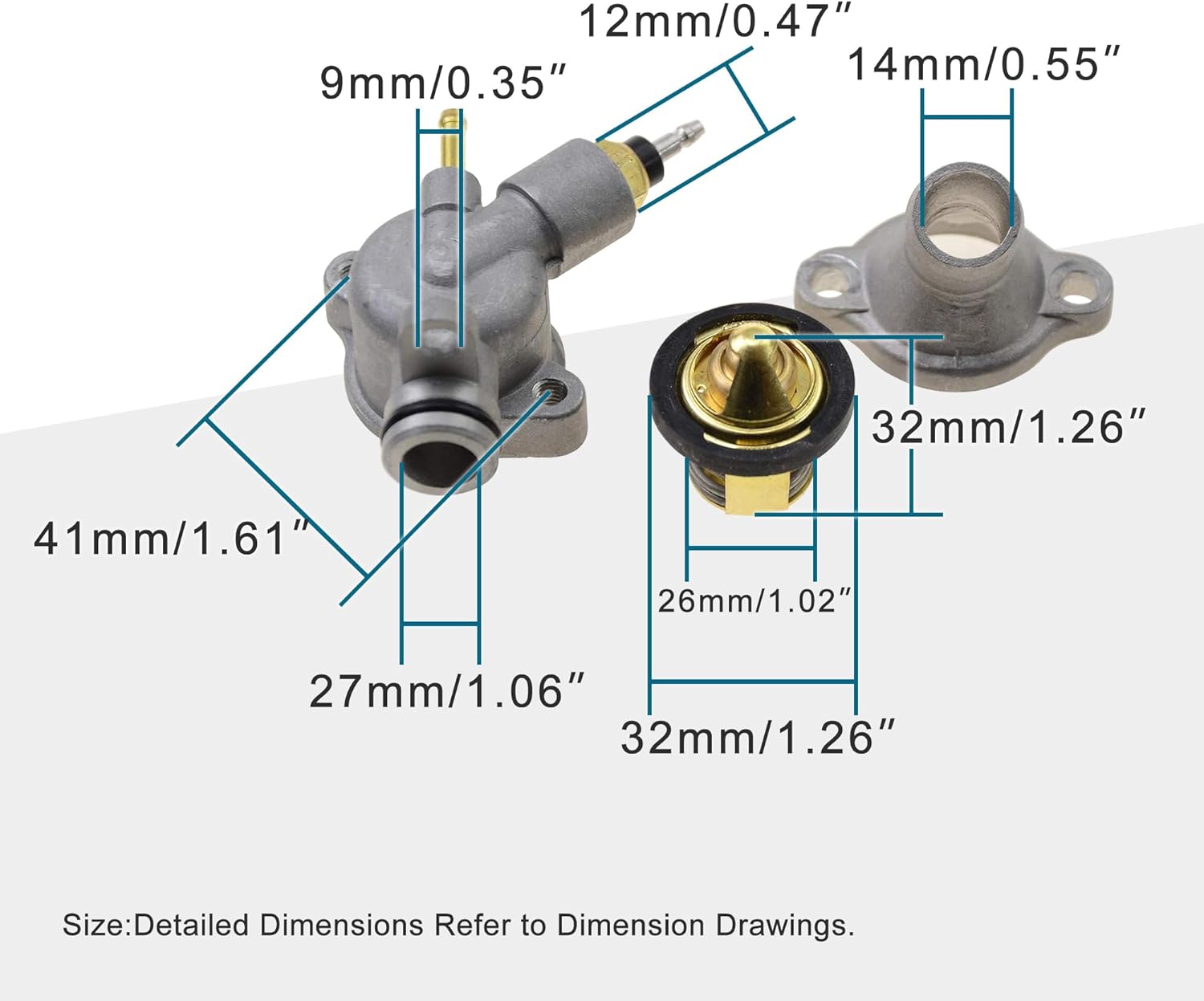 GOOFIT Thermostat Assy Replacement for Helix CN250 Elite CH250 250 Water-Cooled 250cc ATV Scooter