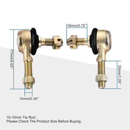 GOOFIT 10-10mm Left and Right Hand Tie Rod Ball Joint Replacement for 110cc Kazuma Chinese ATV Quad Four Wheeler SunL TaoTao Dirt Bike Go Kart Moped Scooter