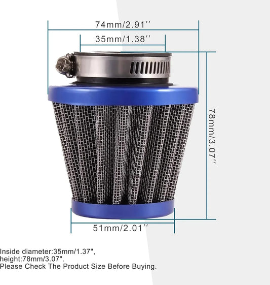 35mm Air Filter for PZ19 PZ20 Carb 50cc–125cc ATV Dirt Bike Go Kart Pit Bike - goofitmoto