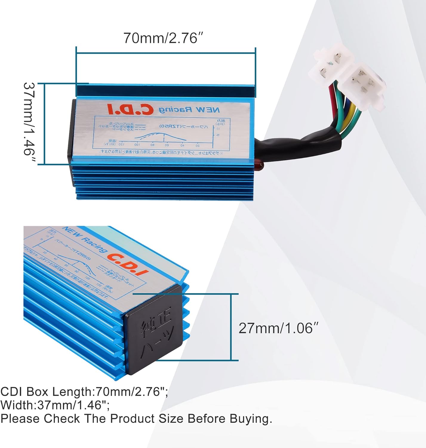 GOOFIT AC 6 Pin Racing CDI Box for CG 125cc 150c 200c 250cc Vertical Engine ATV Dirt Bike Go Kart Scooter Motorcycle