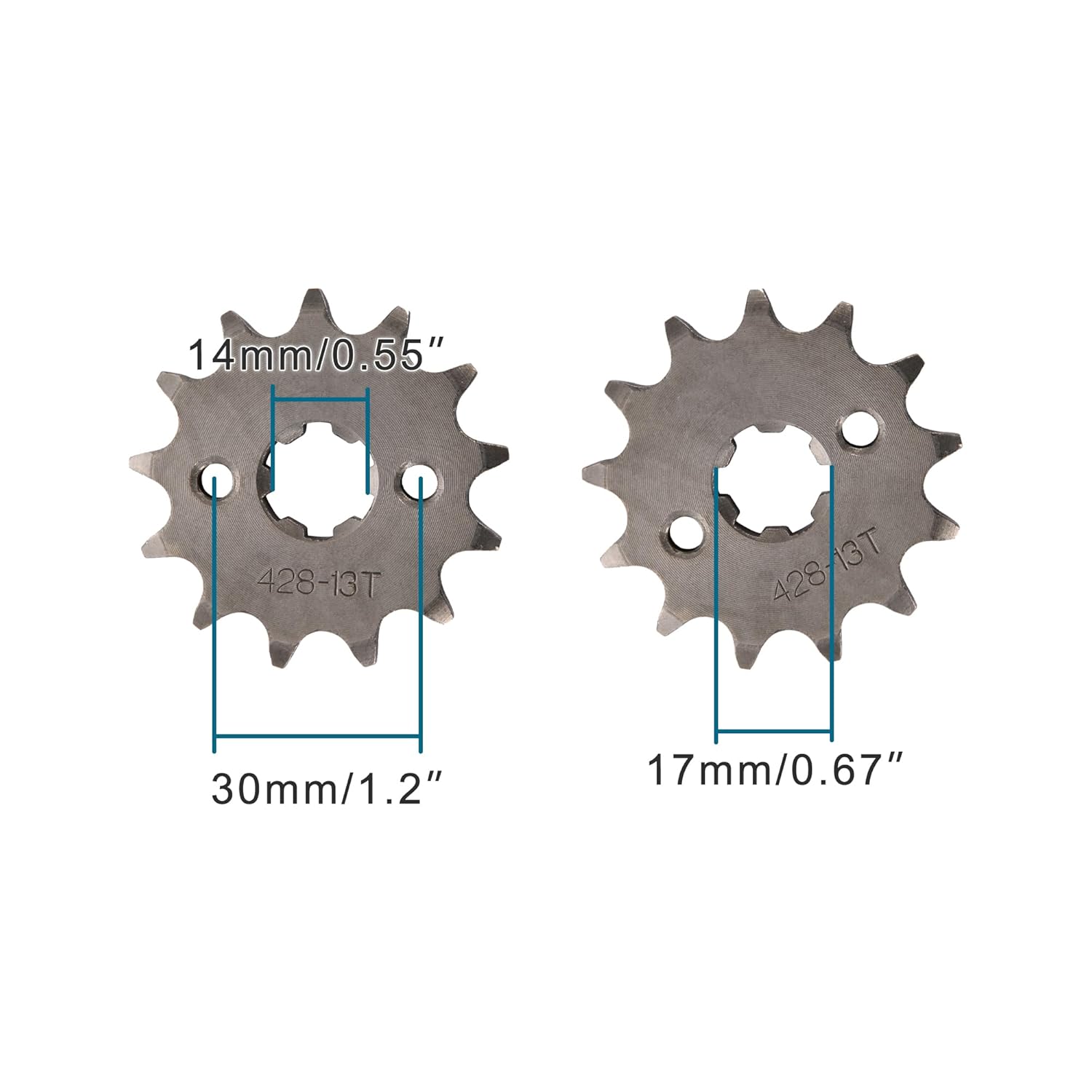 GOOFIT 17mm Front Sprocket Replacement for 50cc 70cc 90cc 110cc 125cc TaoTao Chinese Motorcycle ATV Quad Dirt Bike(428-13T)