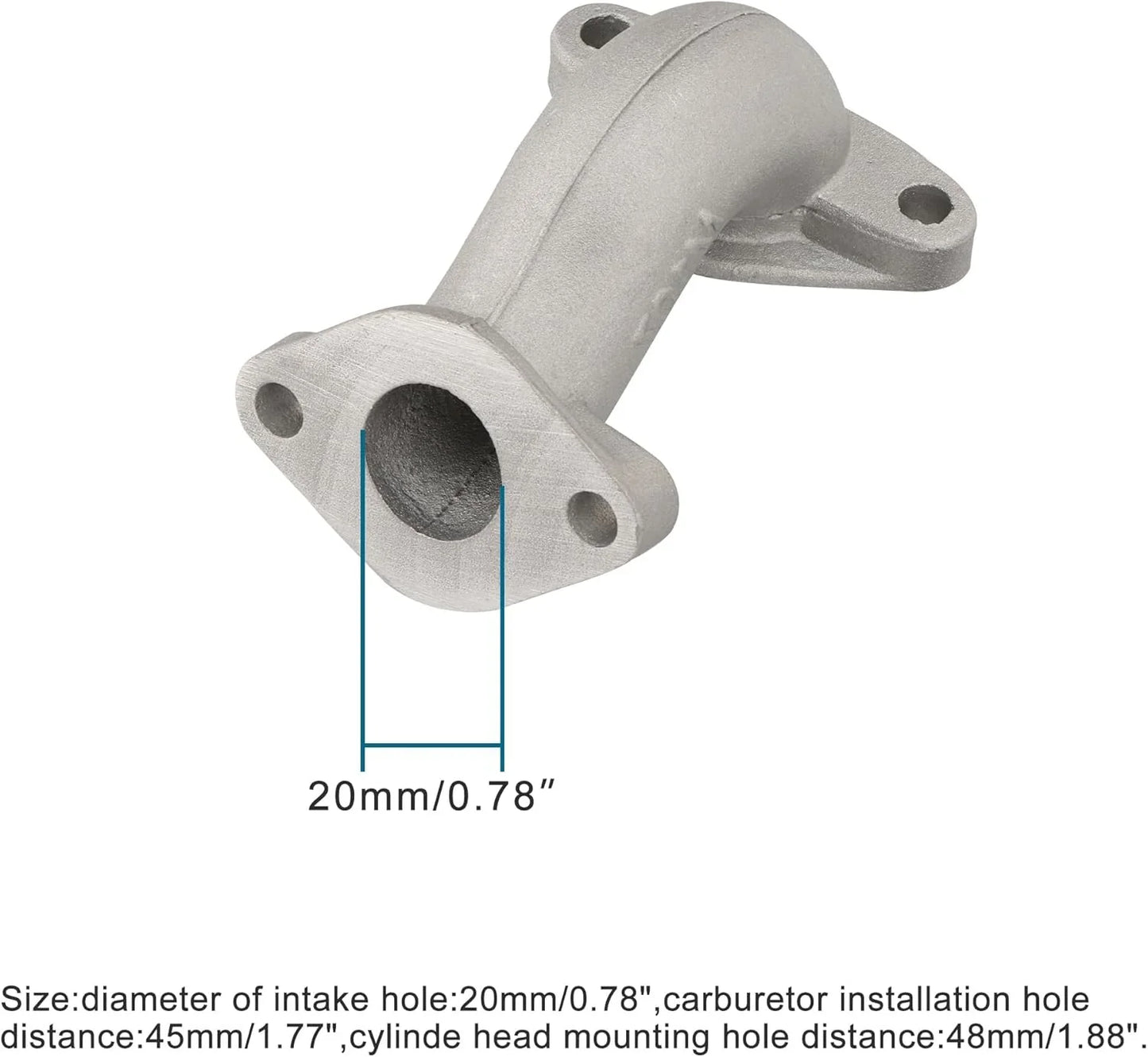 20mm Intake Manifold Pipe for 50cc–110cc ATV Dirt Bike Go Kart Horizontal Engine - goofitmoto