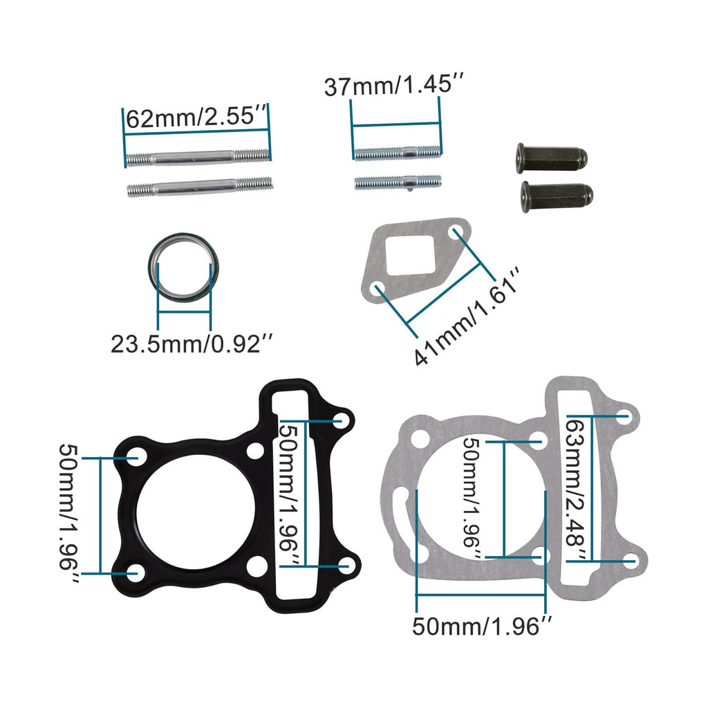 GOOFIT 47mm Big Bore Cylinder Kits Replacement for 80cc 4 Stroke 139QMB GY6 ATV Go Kart Quad Scooter