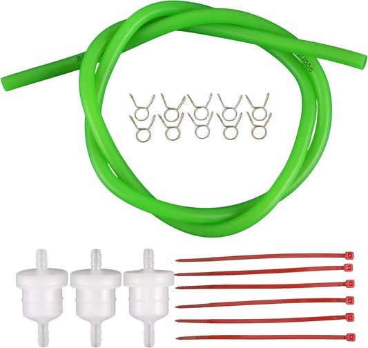 Fuel Line Hose Kit with Magnetic Inline Fuel Filters & Spring Clips for Dirt Bike ATV Scooter Pocket Bike - goofitmoto