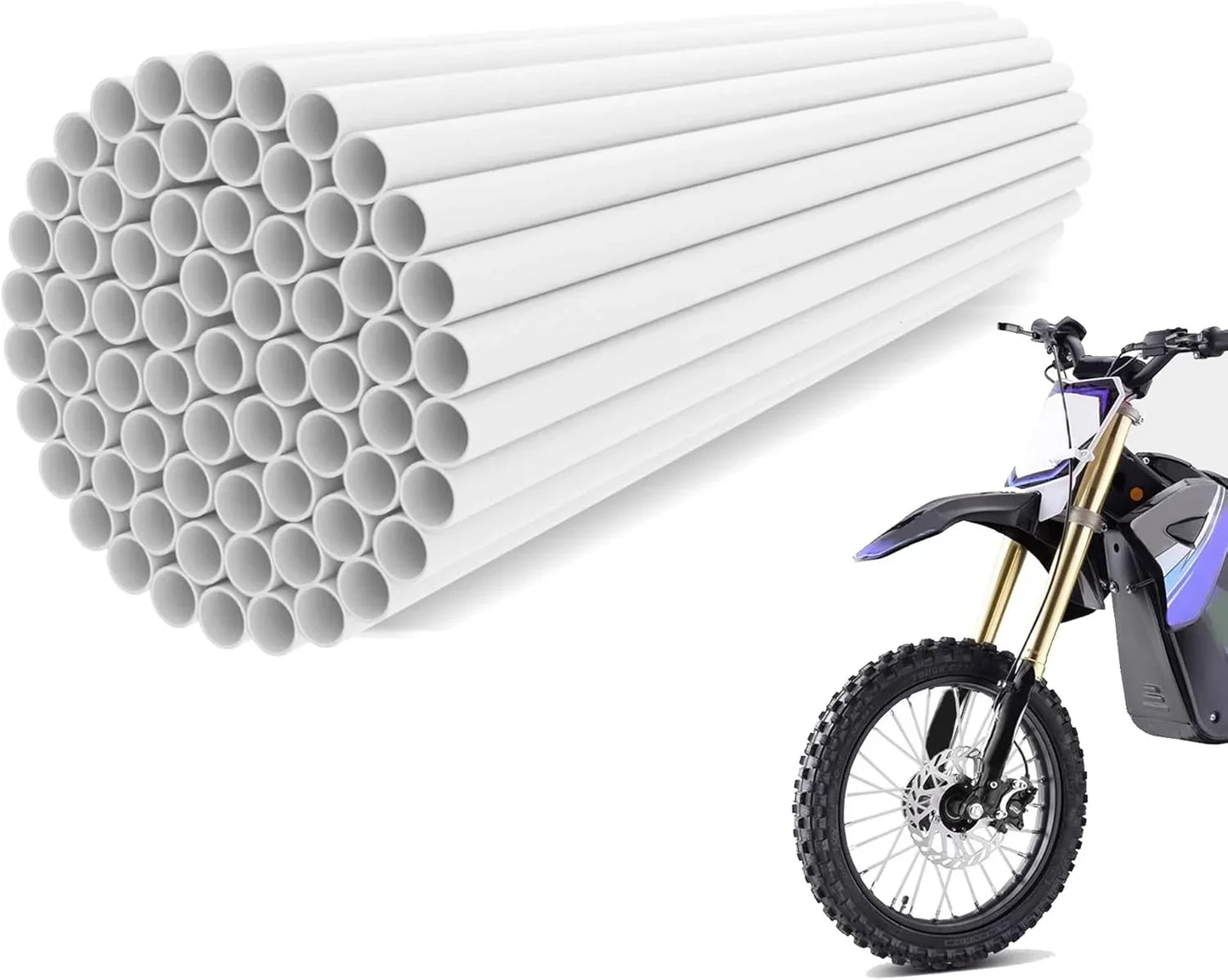 72-Piece Motorcycle Spoke Skins | 240mm Universal Wheel Rim Covers for Dirt Bike, SUV & Bicycle - goofitmoto