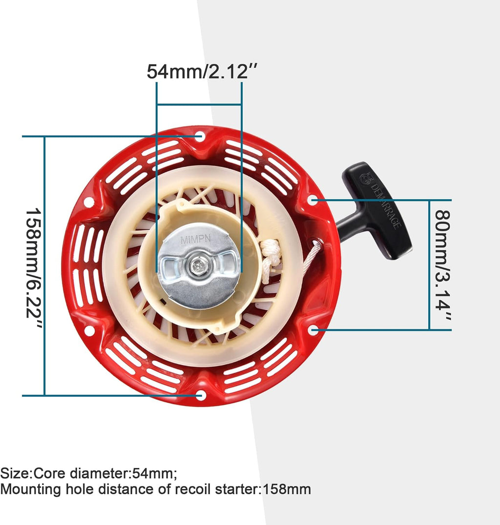 GOOFIT Pull Start Starter Recoil Coil Pully Parts Replacement for GX120 GX160 GX168 GX200 5.5hp 6.5hp Generator Parts