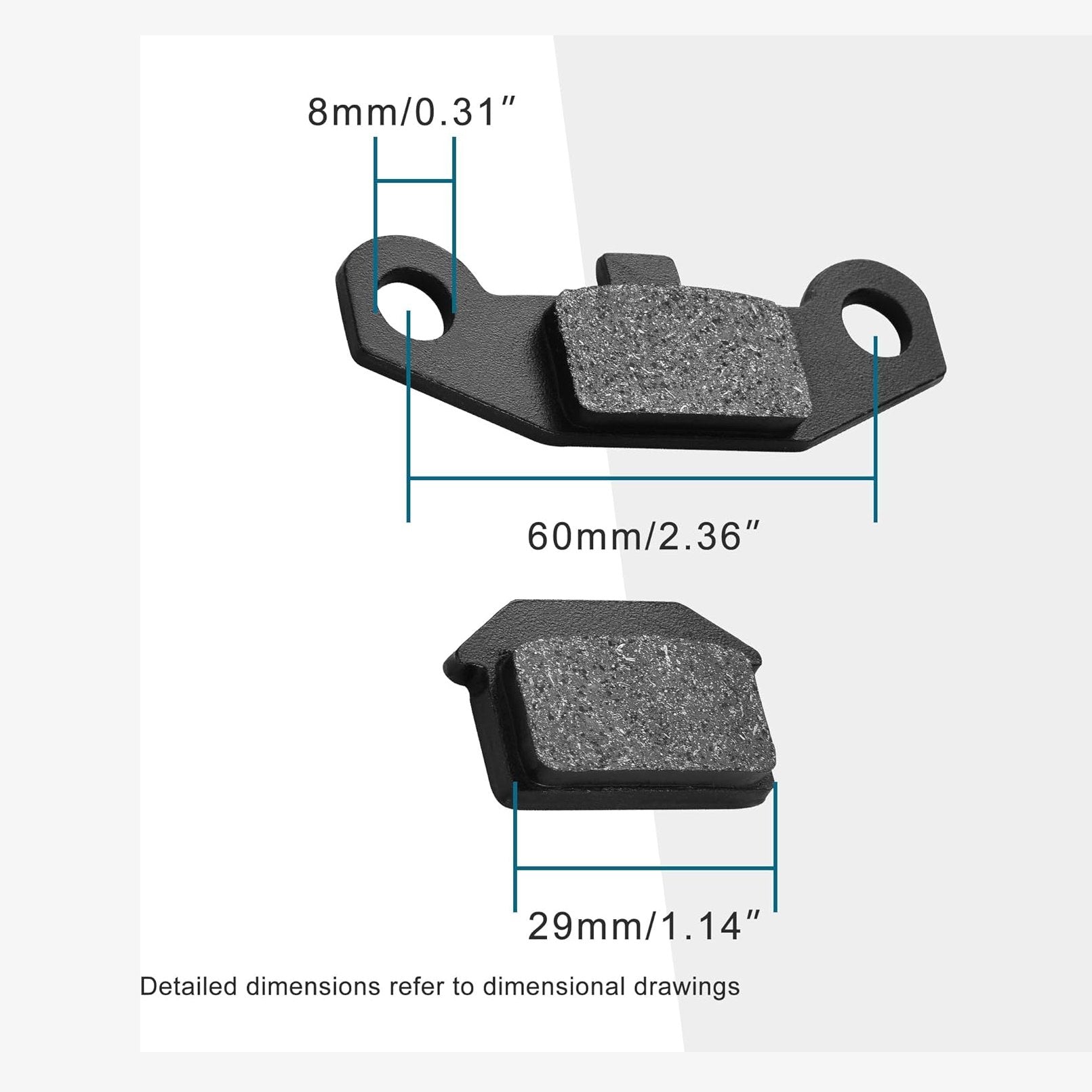 GOOFIT Disc Brake Pad Replacement for 50cc 70cc 90cc 110cc 125cc GPX SSR Coolster ATV Chinese Pit Dirt Bike Motorcycle