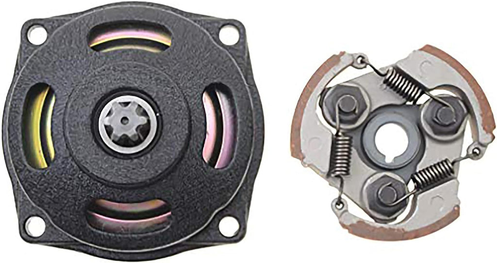GOOFIT Small 25H 6 Tooth Drum Gear Box Drum Clutch Pad kit with Groove for 2 Stroke 47cc 49cc Engine Mini Dirt Kids Pocket Bike Dirt Bike ATV