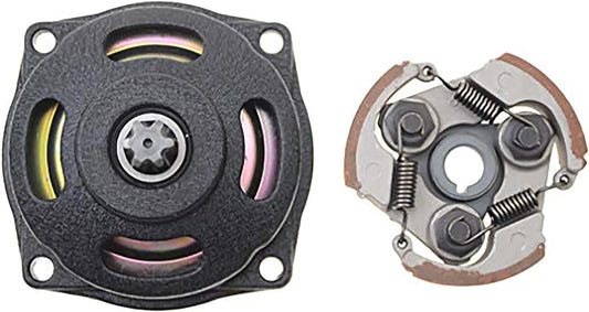 GOOFIT Small 25H 6 Tooth Drum Gear Box Drum Clutch Pad kit with Groove for 2 Stroke 47cc 49cc Engine Mini Dirt Kids Pocket Bike Dirt Bike ATV