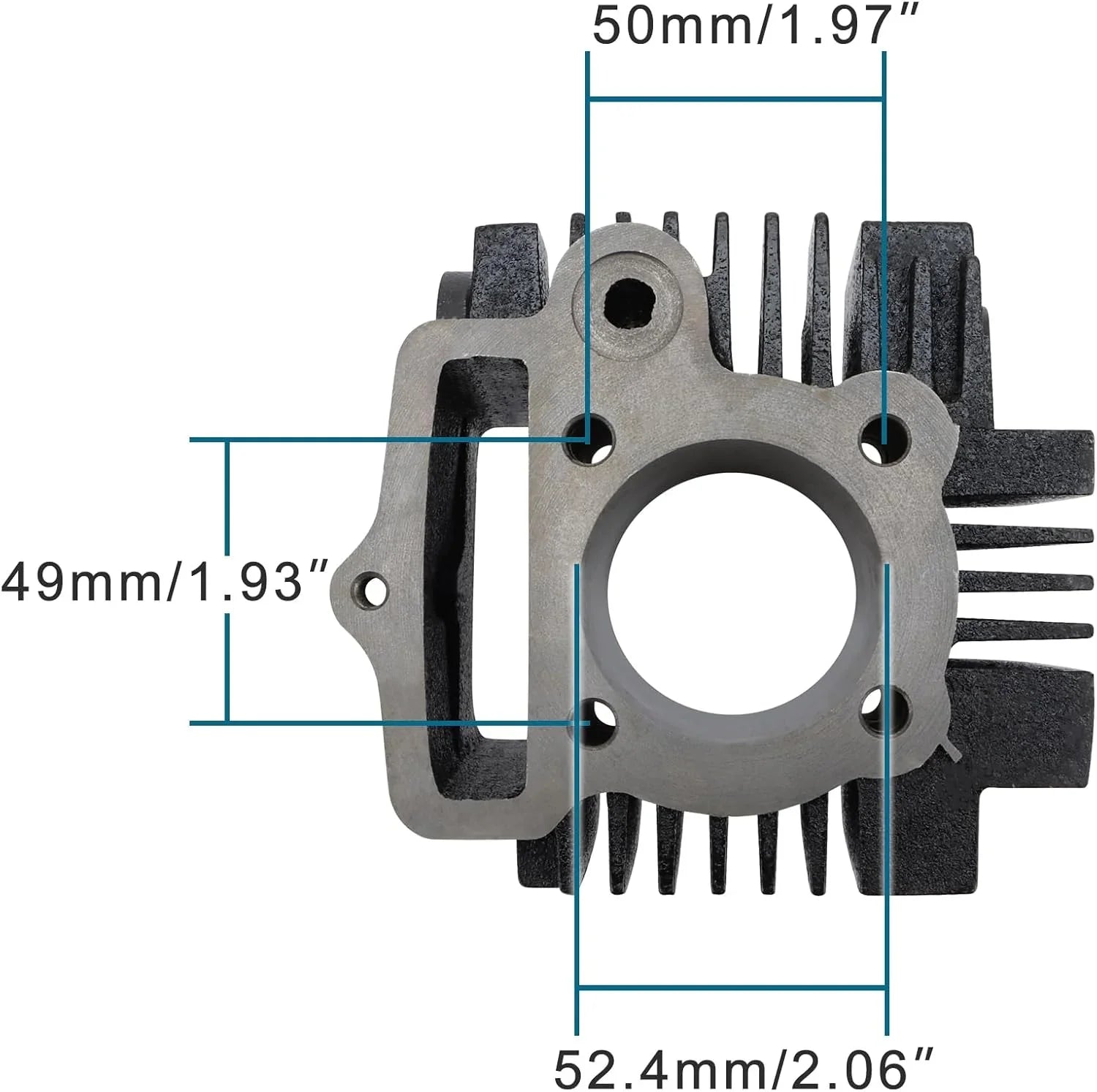 52.4mm Engine Cylinder & Piston Rebuild Kit (13mm Pin) for 4-Stroke 110cc TaoTao SSR Coolster ATV Dirt Bike - goofitmoto