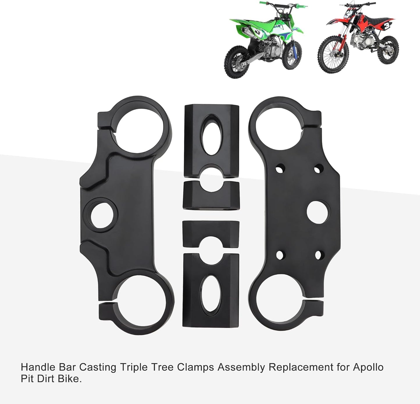 7/8" 22mm CNC Aluminium Gabelbrücken-Baugruppe für Apollo 50cc-125cc Pit Bike