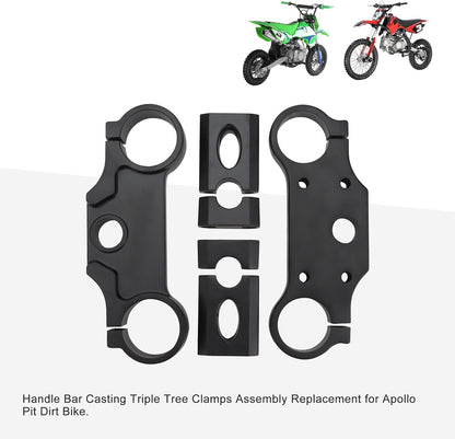7/8" 22mm CNC Aluminium Gabelbrücken-Baugruppe für Apollo 50cc-125cc Pit Bike