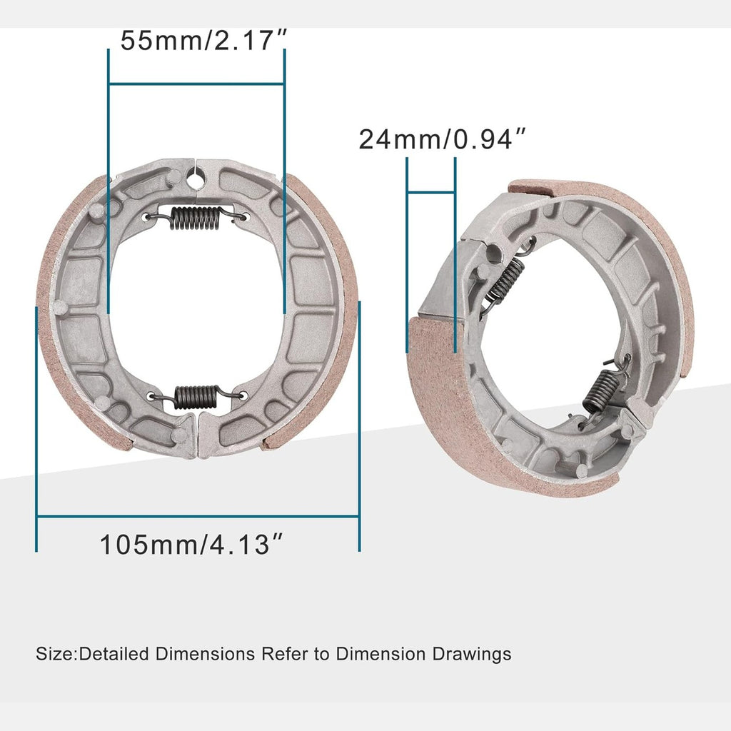 GOOFIT Drum Brake Shoe Replacement for GY6 50cc 125cc 150cc Baja Motorsports Mini Bike Scooter Moped ATV
