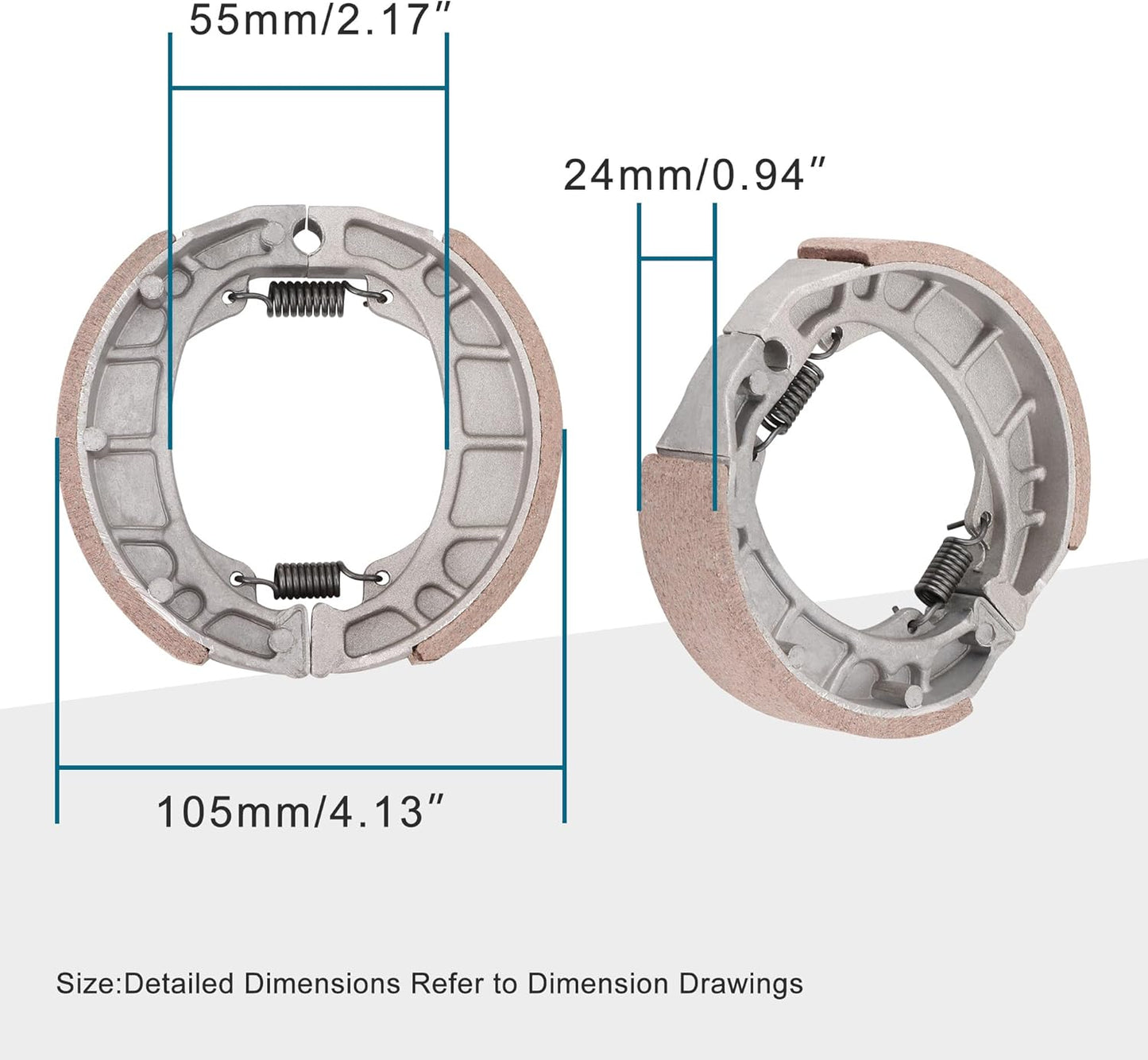 GOOFIT Drum Brake Shoe Replacement for GY6 50cc 125cc 150cc Baja Motorsports Mini Bike Scooter Moped ATV