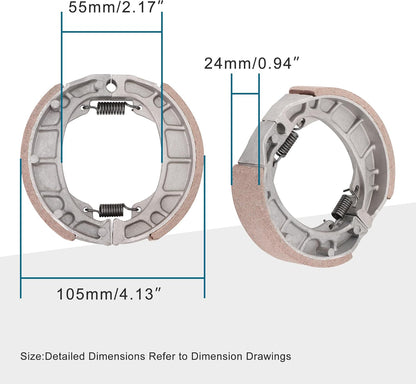 GOOFIT Drum Brake Shoe Replacement for GY6 50cc 125cc 150cc Baja Motorsports Mini Bike Scooter Moped ATV