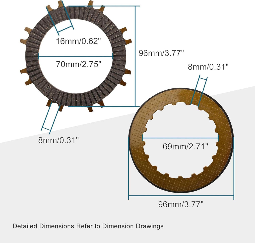GOOFIT Single-automatic Clutch Plate for 50cc 70 Cc 90cc 110 Cc 125cc Atvs Dirt Bikes Go Karts Quad 4 Wheeler Pit Bike