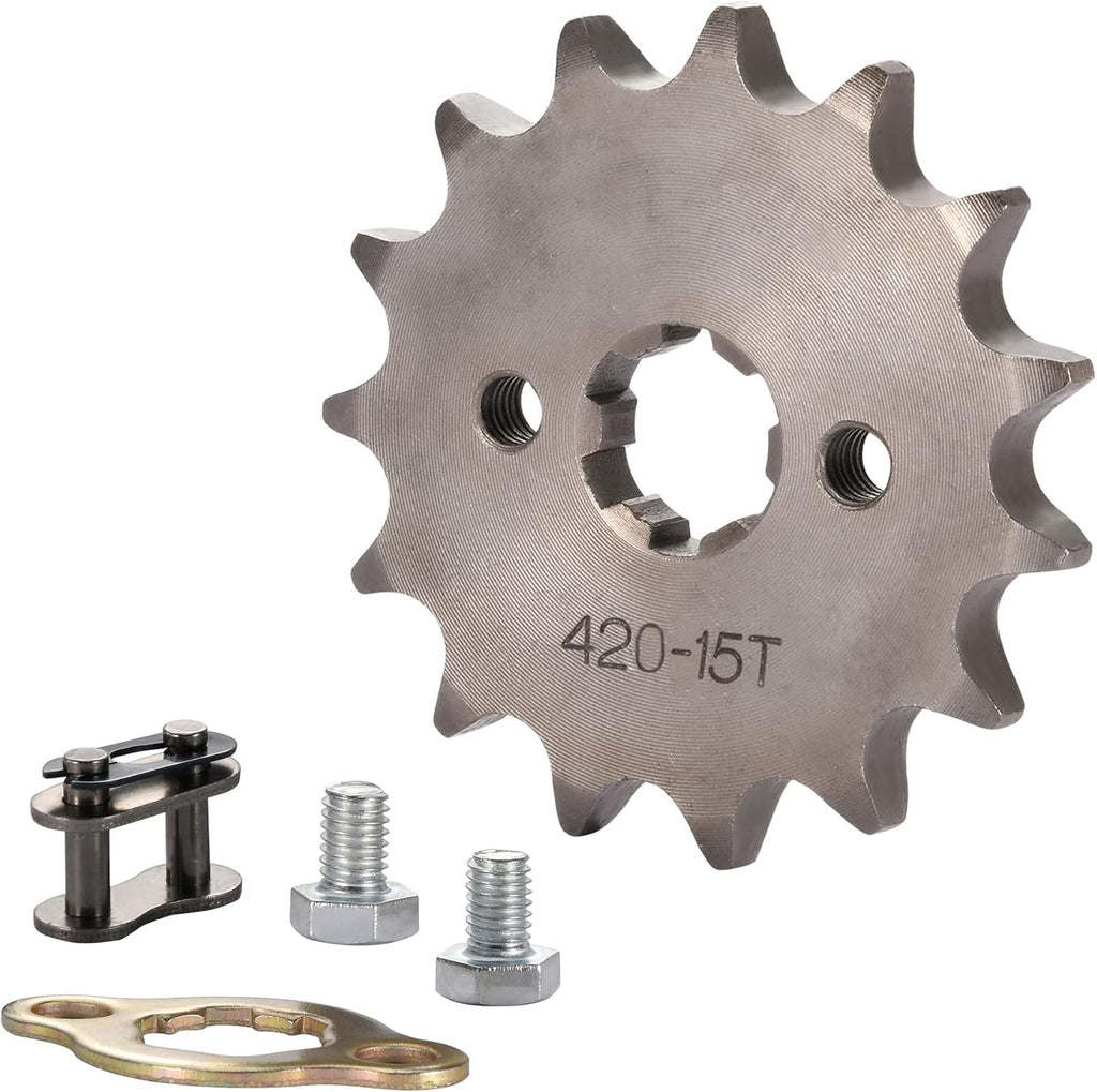GOOFIT 17mm Sprocket Front for 50cc 70cc 110cc 125cc 140cc Engine Motorcycle Go Kart ATV Buggie Dirt bike(420-15T)