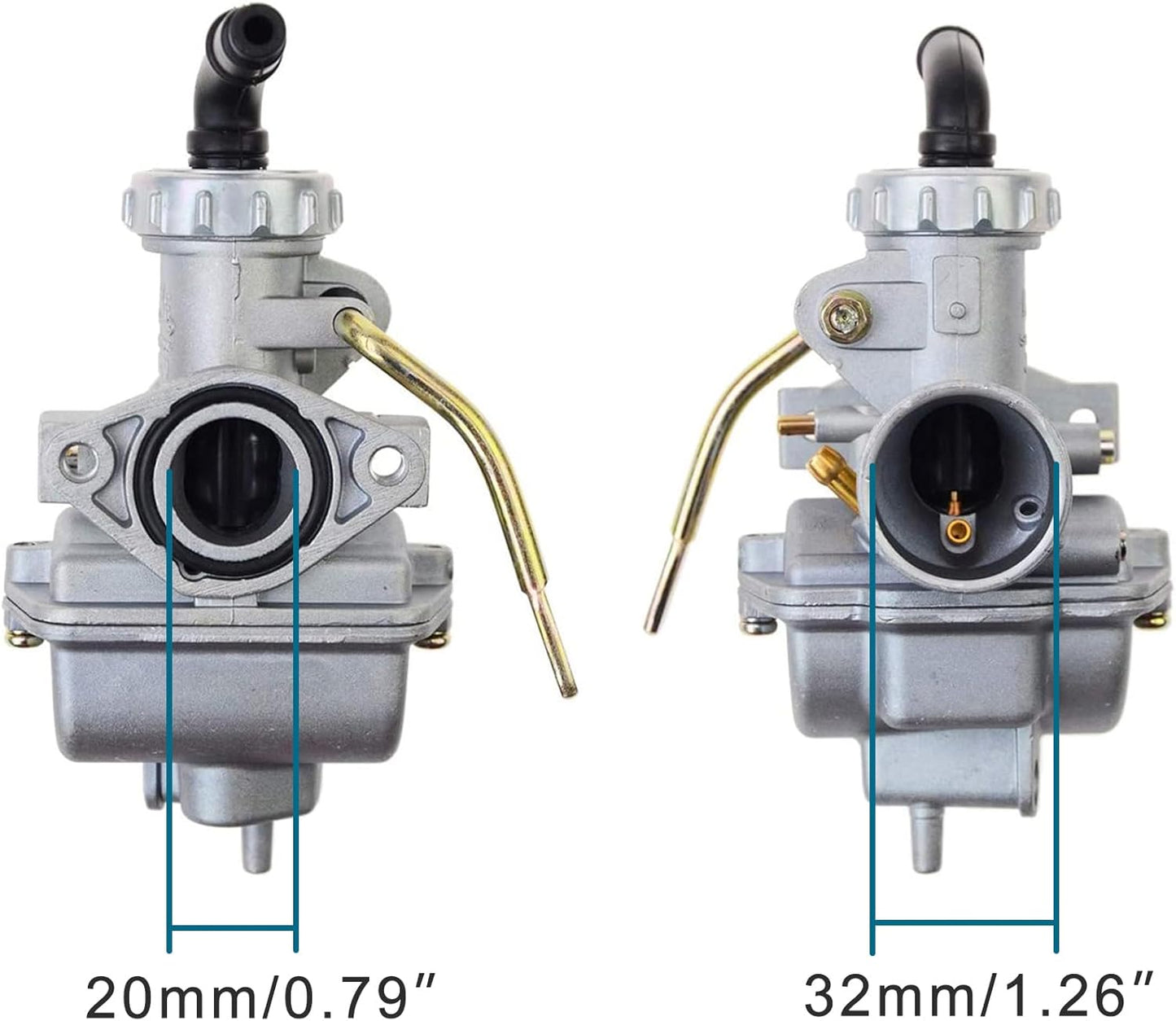 Carburetor PZ20 20mm with Fuel Filter & Gasket for 50cc–125cc ATV, CRF50F, CRF80F, Taotao