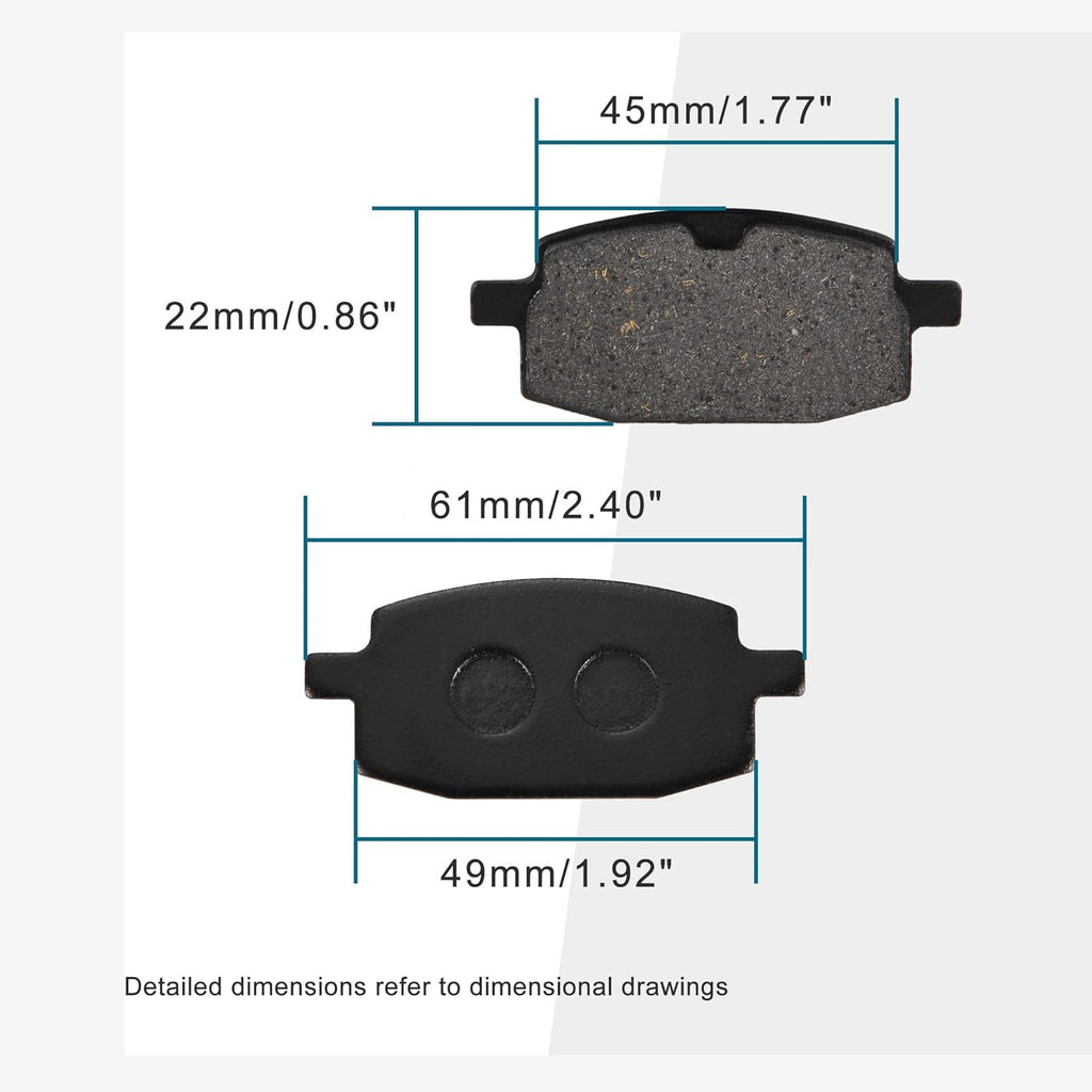 GOOFIT Front Disc Brake Pads Replacement for GY6 49cc 50cc Moped Scooter
