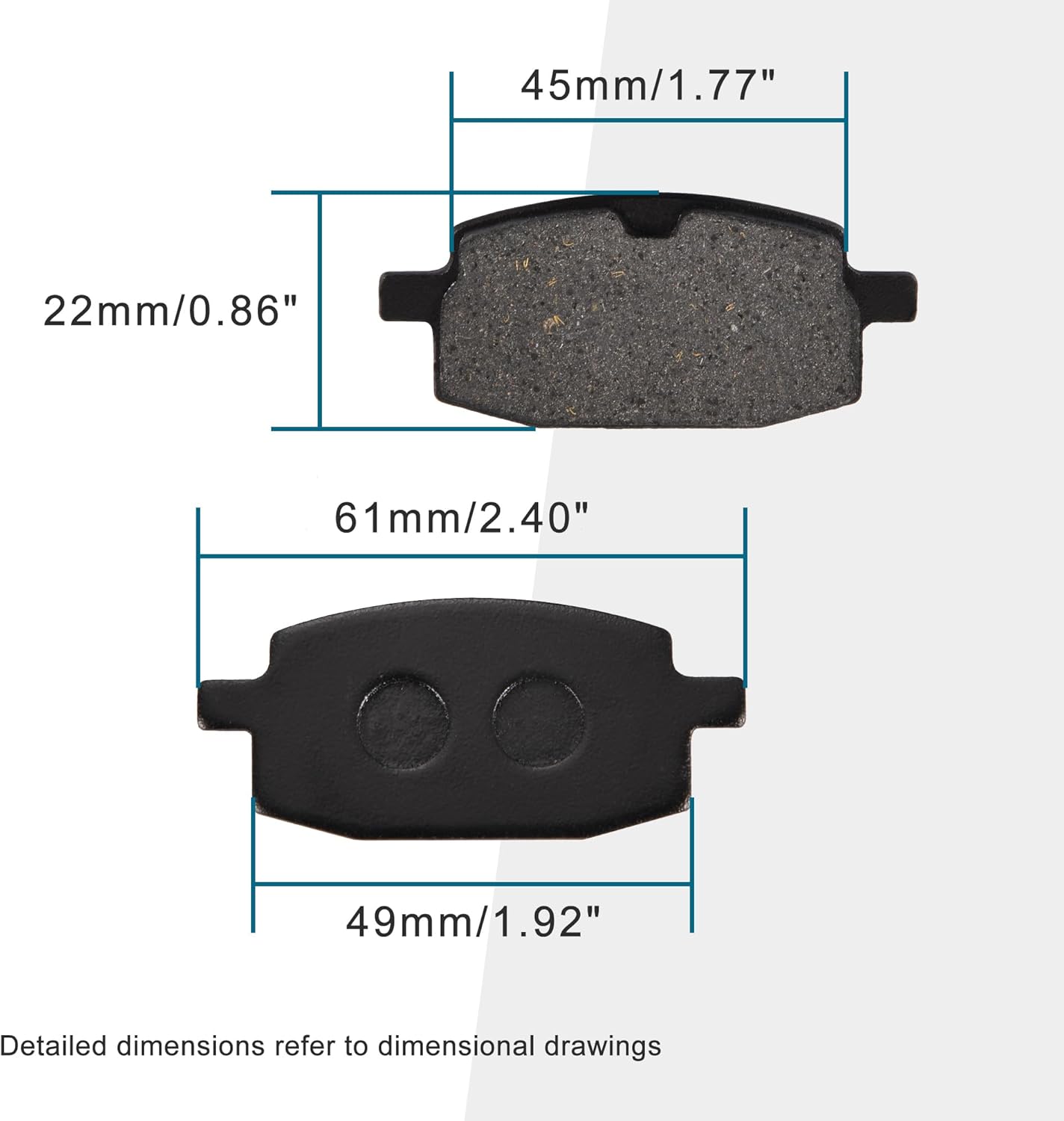 GOOFIT Front Disc Brake Pads Replacement for GY6 49cc 50cc Moped Scooter