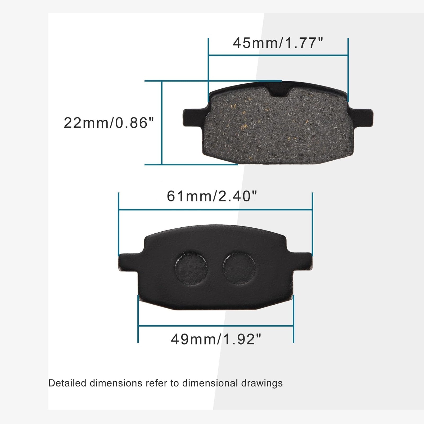 GOOFIT Front Disc Brake Pads Replacement for GY6 49cc 50cc Moped Scooter
