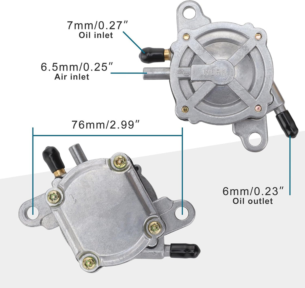 GOOFIT Outlet Vacuum Fuel Pump Assembly for GY6 50cc 125cc 150cc ATV Go Kart Scooter Moped 4 Wheeler Quad Bikes Dune Buggy